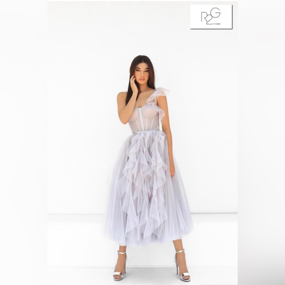 Tarik Ediz Tea Length Dress